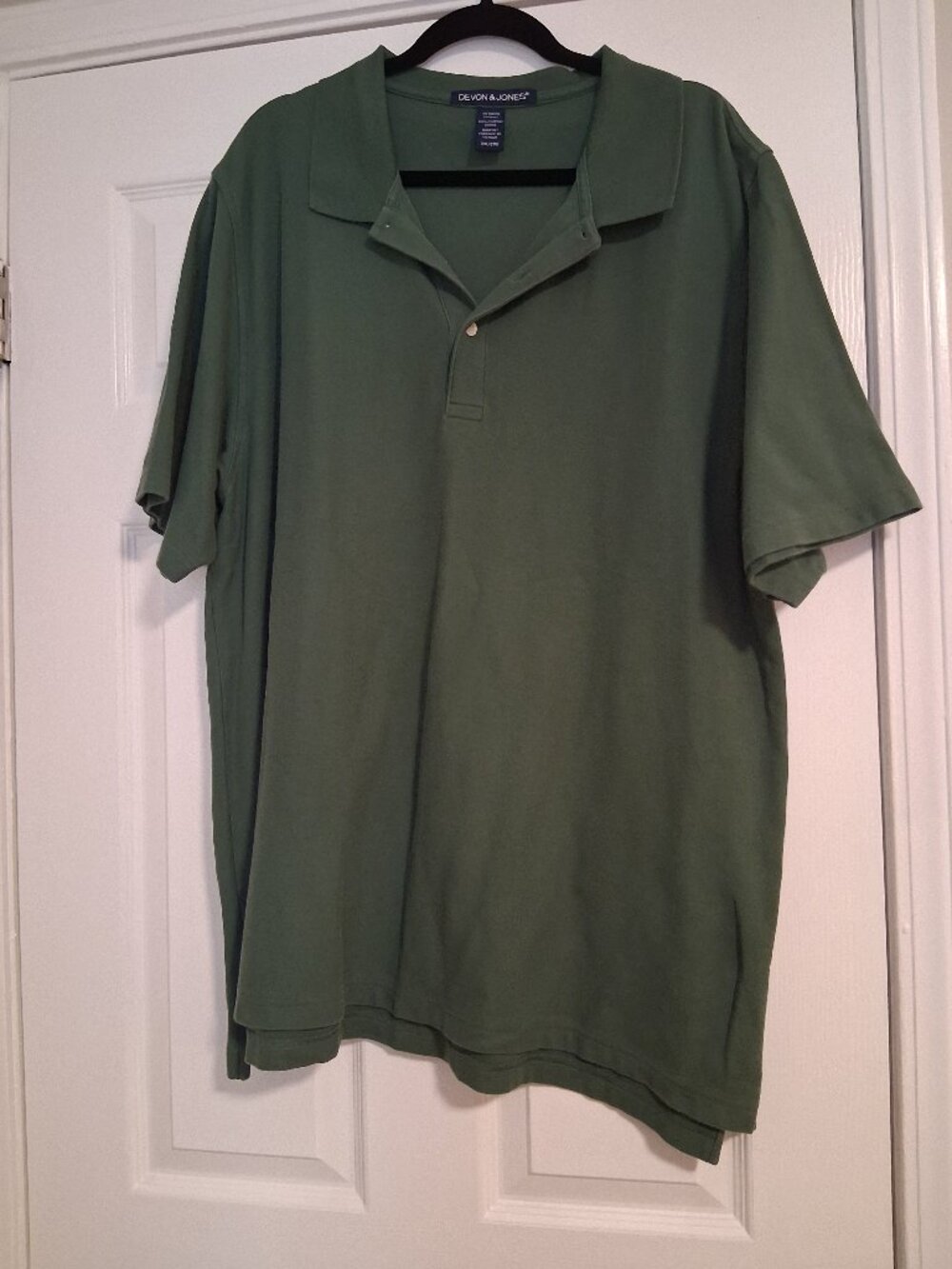 Devon & Jones Men's polo shirt, dark olive green, size 2XL
